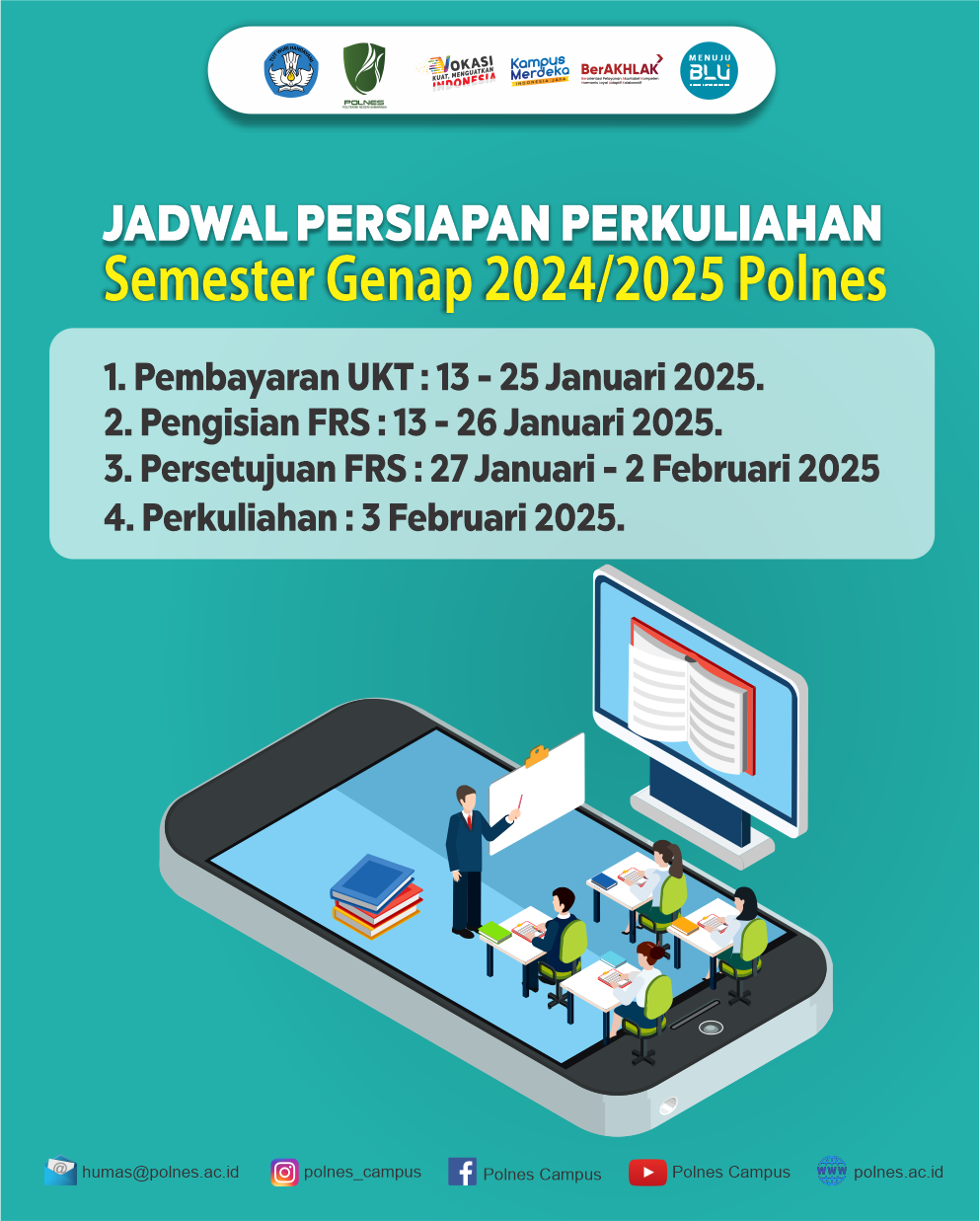 JADWAL persiapan Perkuliahan