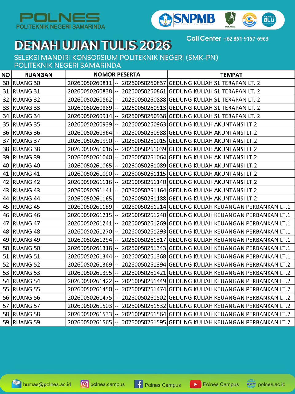 Denah Ujian SMKPN POLNES 2026 page2
