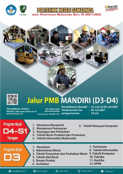 Update Penerimaan Mahasiswa Baru (PMB) Jalur MANDIRI POLNES 2021