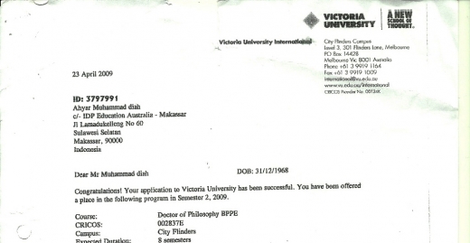 Selamat dan Sukses Kepada Dr. Muhammad Diah Yang Telah Meraih Gelar Doctor Of Philosophy BPPE Dari Victoria University