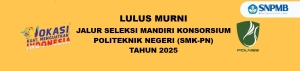 DAFTAR NAMA LOLOS MURNI SELEKSI MANDIRI KONSORSIUM POLITEKNIK NEGERI (SMK-PN) TAHUN 2025