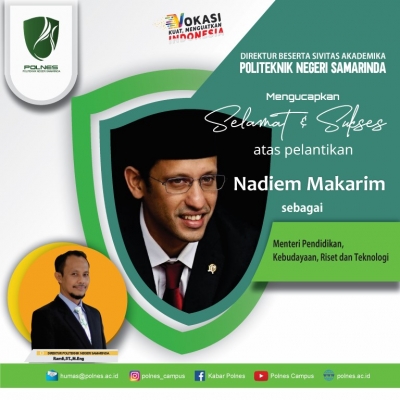 Selamat dan Sukses atas pelantikan Nadiem Makarim sebagai Menteri Pendidikan, Kebudayaan, Riset dan Teknologi