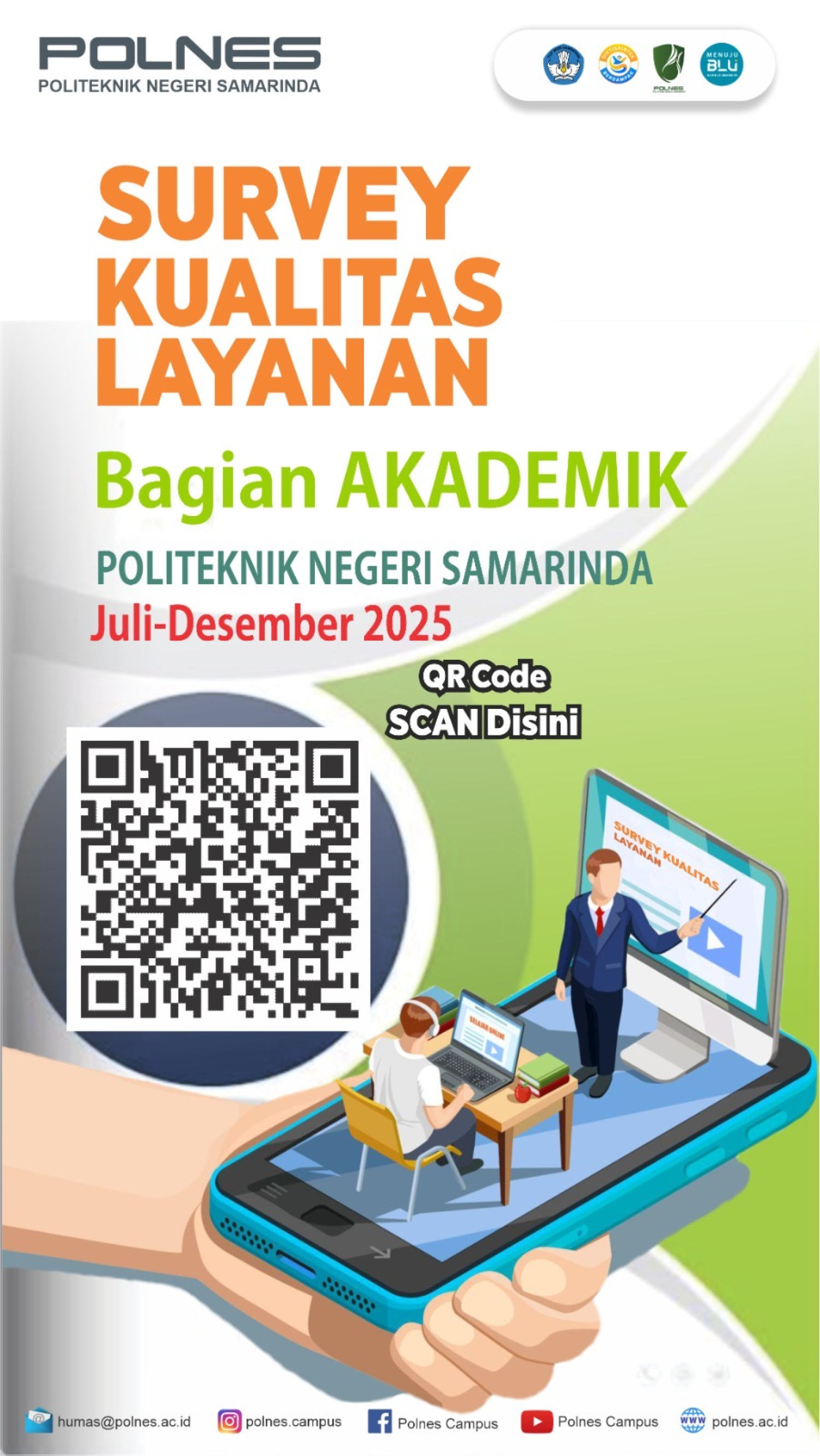 Survey Kualitas Layanan Akademik Tahun 2025 Politeknik Negeri Samarinda