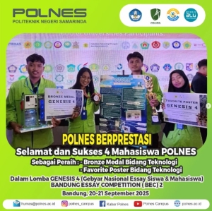 Polnes Berprestasi! Mahasiswa Polnes Raih Prestasi di Ajang GENESIS 4 Bandung