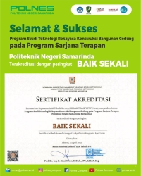 Selamat dan Sukses Atas Diraihnya Peringkat Akreditasi &quot;Baik Sekali&quot;