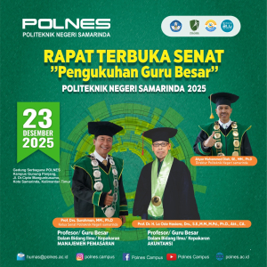 POLNES KUKUHKAN 2 GURU BESAR DI AKHIR TAHUN 2025, MENAMBAH PUNDI PROFESOR MENJADI 3 ORANG DI KAMPUS POLITEKNIK NEGERI SAMARINDA